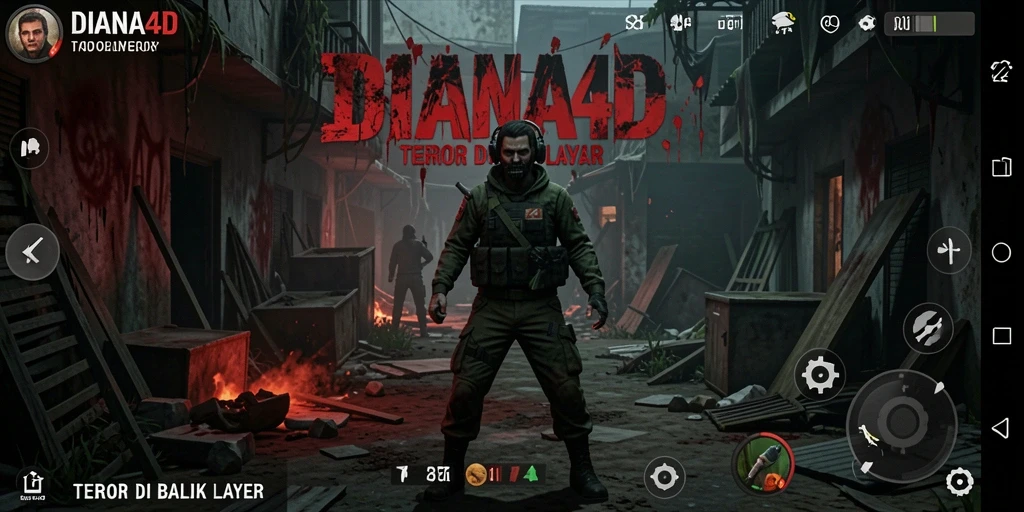 Tampilan mendebarkan dari gameplay DIANA4D yang penuh ketegangan.