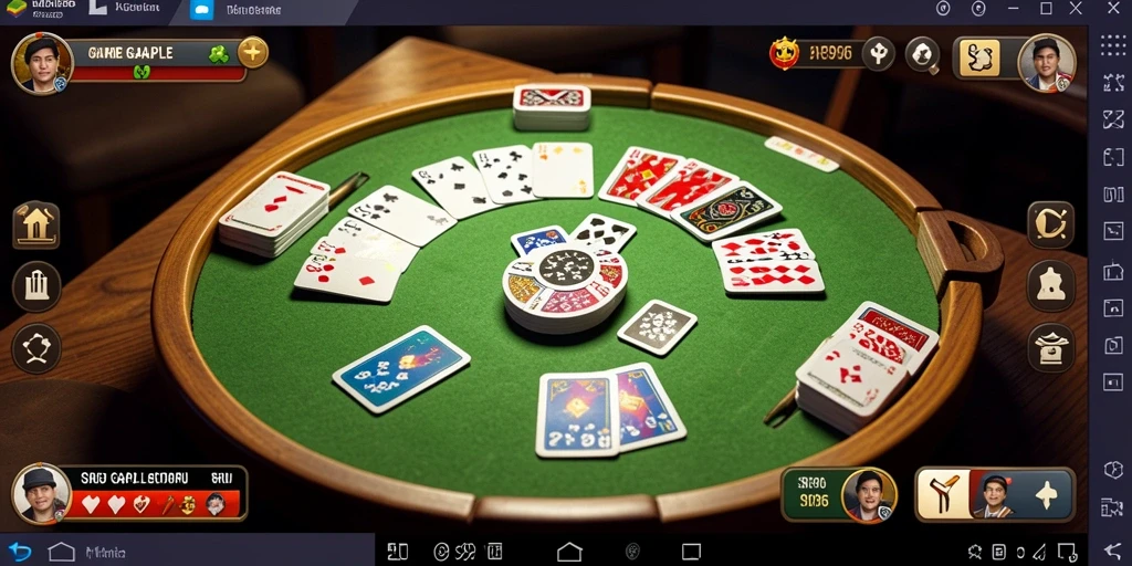 Tampilan gameplay seru dari SR996 dengan suasana permainan Gaple yang asyik.