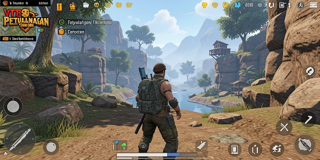 Tangkapan layar gameplay <strong>VT38</strong> menampilkan dunia terbuka yang luas dan mendetail.
